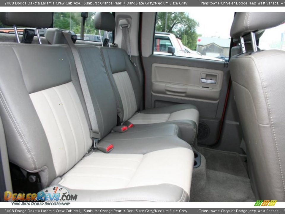 2008 Dodge Dakota Laramie Crew Cab 4x4 Sunburst Orange Pearl / Dark Slate Gray/Medium Slate Gray Photo #20
