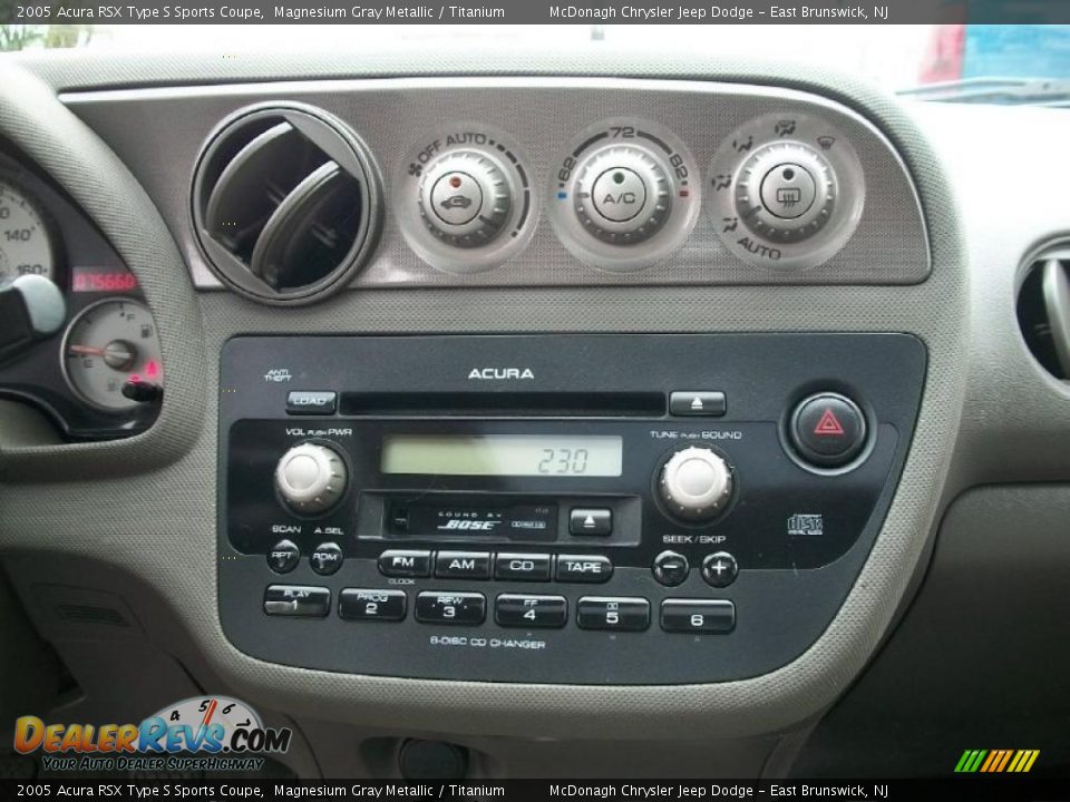 2005 Acura RSX Type S Sports Coupe Magnesium Gray Metallic / Titanium Photo #13