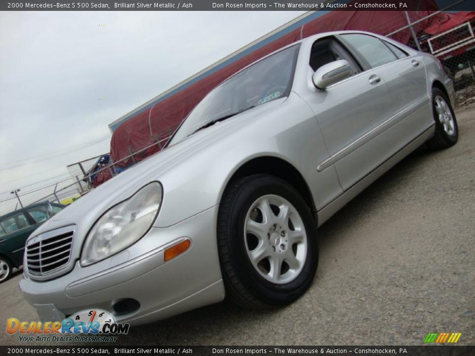 2000 Mercedes-Benz S 500 Sedan Brilliant Silver Metallic / Ash Photo #1