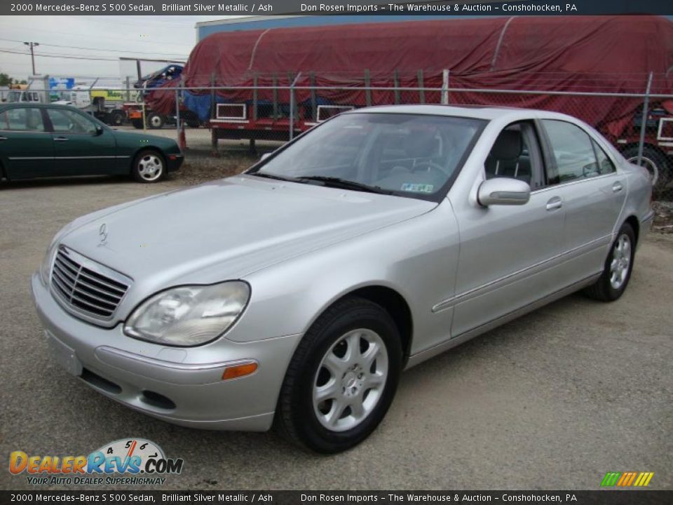 2000 Mercedes-Benz S 500 Sedan Brilliant Silver Metallic / Ash Photo #2