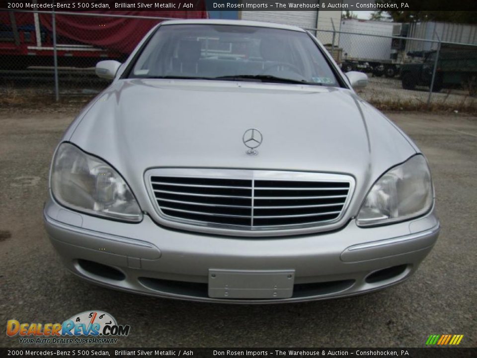 2000 Mercedes-Benz S 500 Sedan Brilliant Silver Metallic / Ash Photo #3