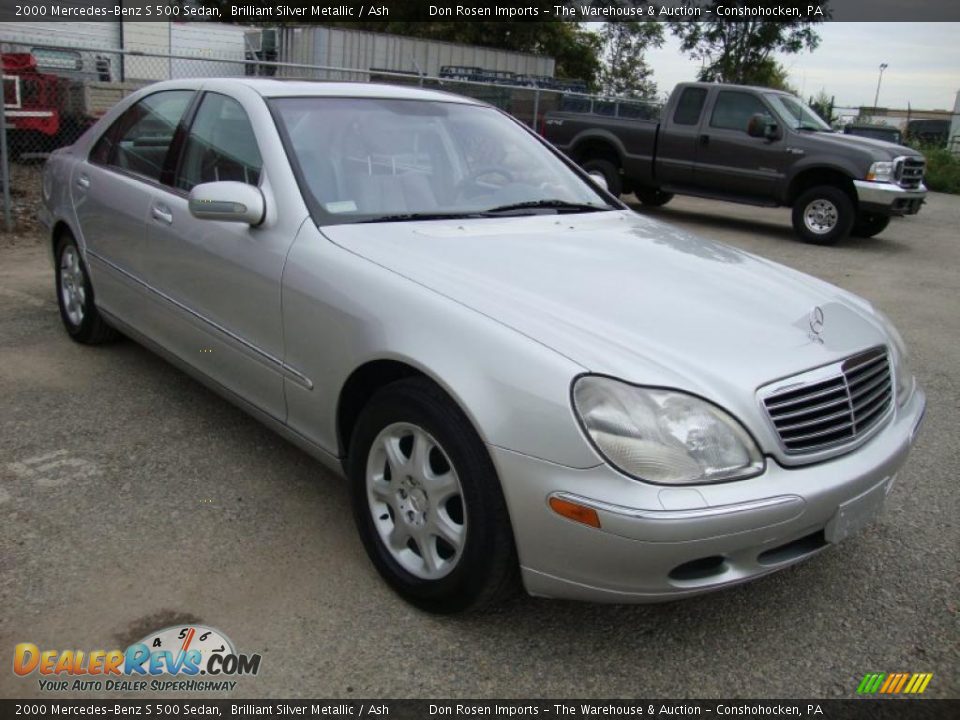 2000 Mercedes-Benz S 500 Sedan Brilliant Silver Metallic / Ash Photo #4