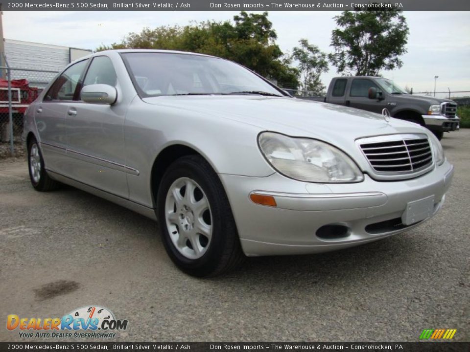 2000 Mercedes-Benz S 500 Sedan Brilliant Silver Metallic / Ash Photo #5