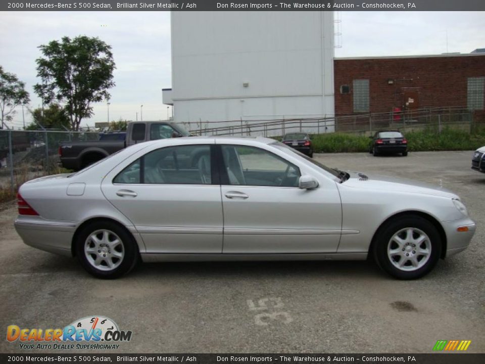 2000 Mercedes-Benz S 500 Sedan Brilliant Silver Metallic / Ash Photo #7