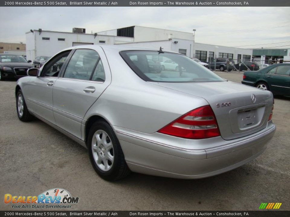 2000 Mercedes-Benz S 500 Sedan Brilliant Silver Metallic / Ash Photo #10