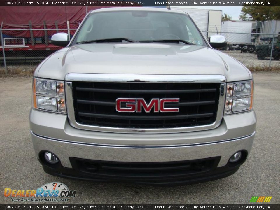 2007 GMC Sierra 1500 SLT Extended Cab 4x4 Silver Birch Metallic / Ebony Black Photo #3