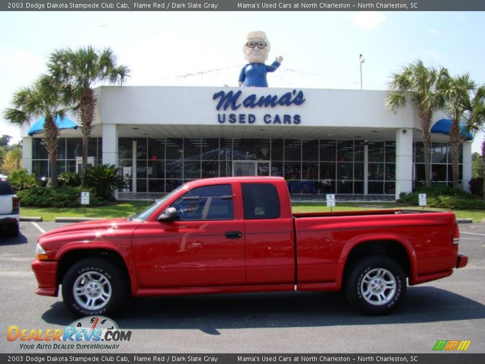 2003 Dodge Dakota Stampede Club Cab Flame Red / Dark Slate Gray Photo #1