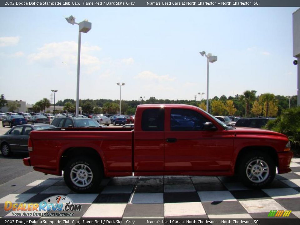 2003 Dodge Dakota Stampede Club Cab Flame Red / Dark Slate Gray Photo #6