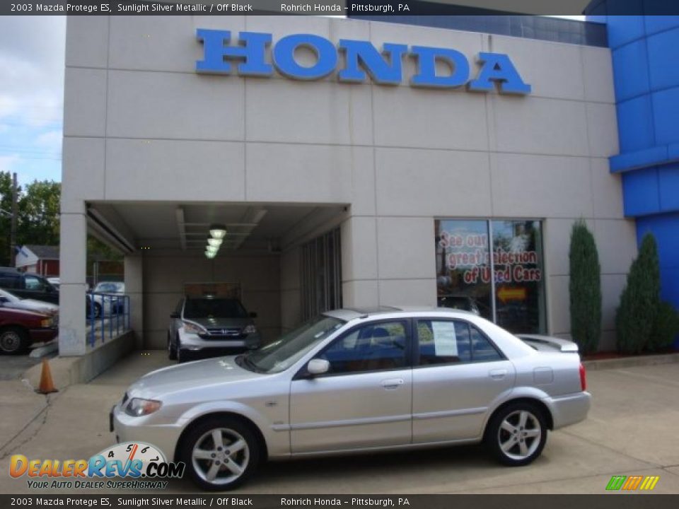 2003 Mazda Protege ES Sunlight Silver Metallic / Off Black Photo #1