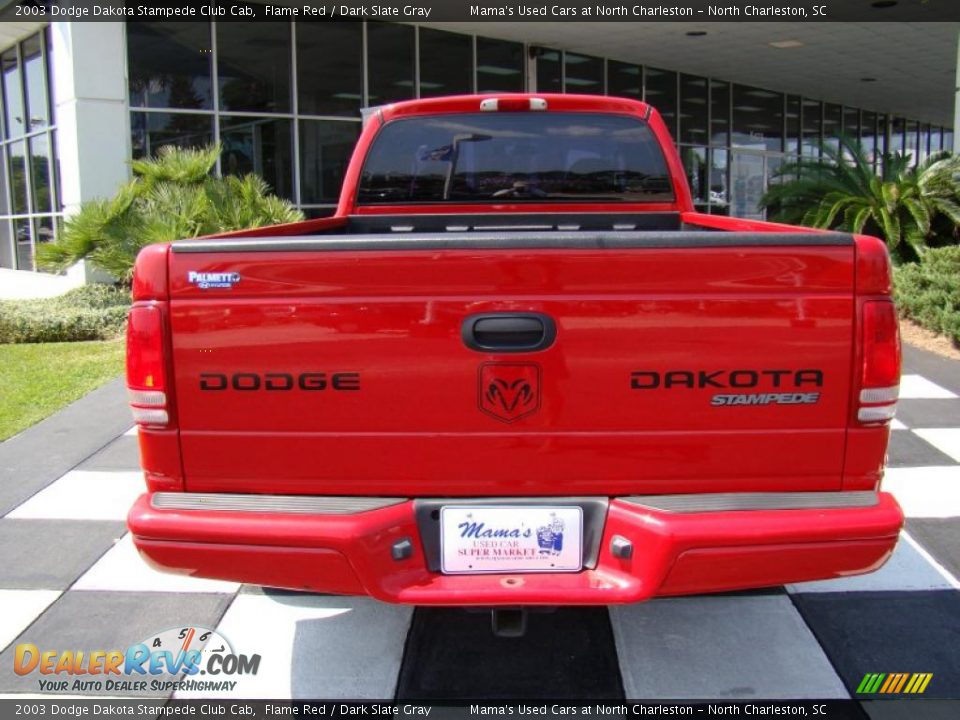 2003 Dodge Dakota Stampede Club Cab Flame Red / Dark Slate Gray Photo #8