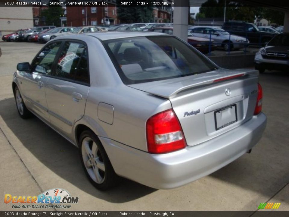 2003 Mazda Protege ES Sunlight Silver Metallic / Off Black Photo #2