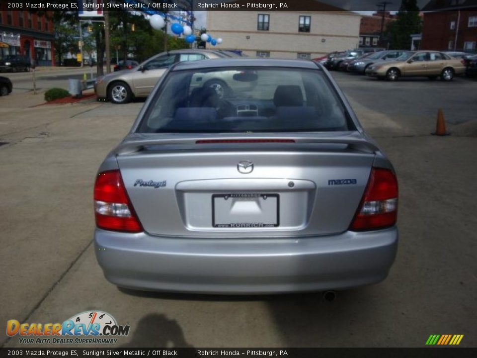 2003 Mazda Protege ES Sunlight Silver Metallic / Off Black Photo #3