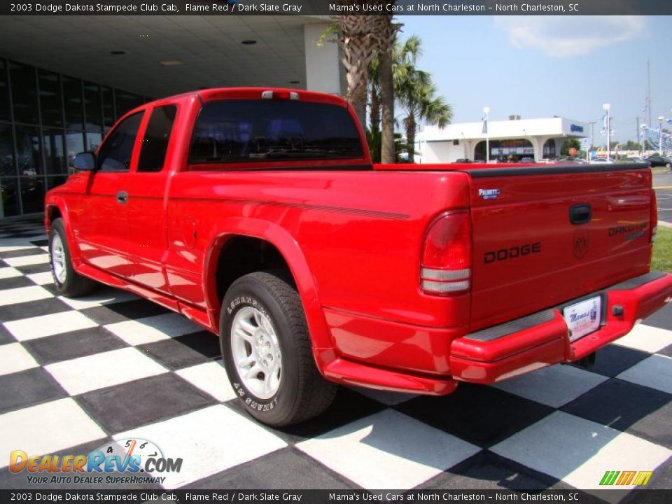 2003 Dodge Dakota Stampede Club Cab Flame Red / Dark Slate Gray Photo #9