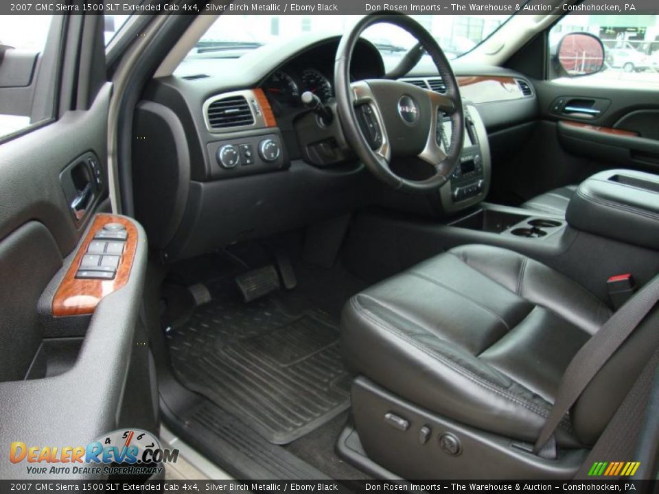2007 GMC Sierra 1500 SLT Extended Cab 4x4 Silver Birch Metallic / Ebony Black Photo #13