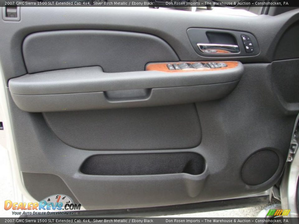2007 GMC Sierra 1500 SLT Extended Cab 4x4 Silver Birch Metallic / Ebony Black Photo #14