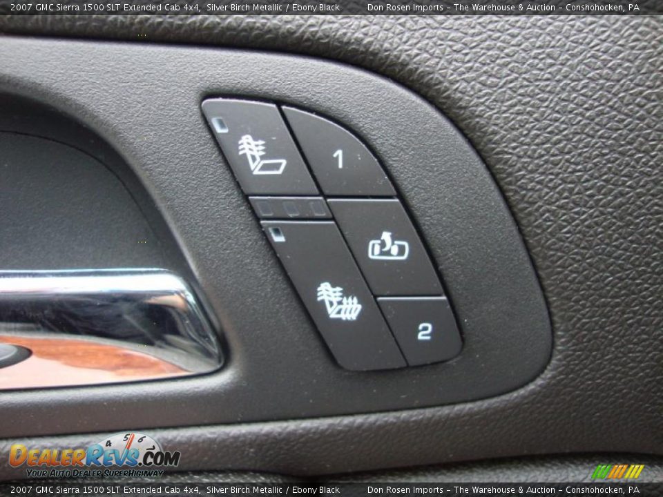 2007 GMC Sierra 1500 SLT Extended Cab 4x4 Silver Birch Metallic / Ebony Black Photo #16