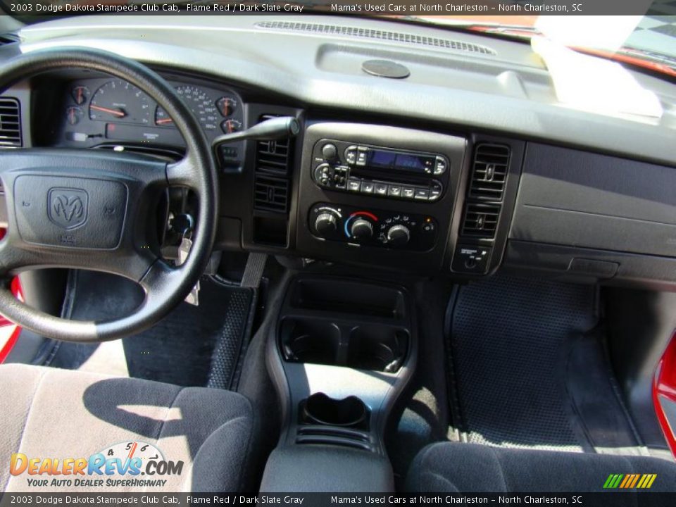 2003 Dodge Dakota Stampede Club Cab Flame Red / Dark Slate Gray Photo #14