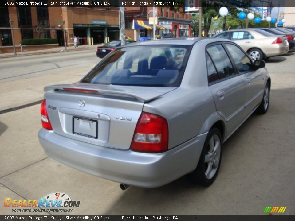 2003 Mazda Protege ES Sunlight Silver Metallic / Off Black Photo #4