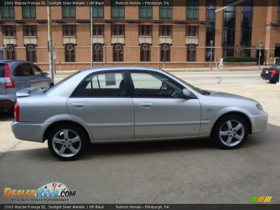 2003 Mazda Protege ES Sunlight Silver Metallic / Off Black Photo #5