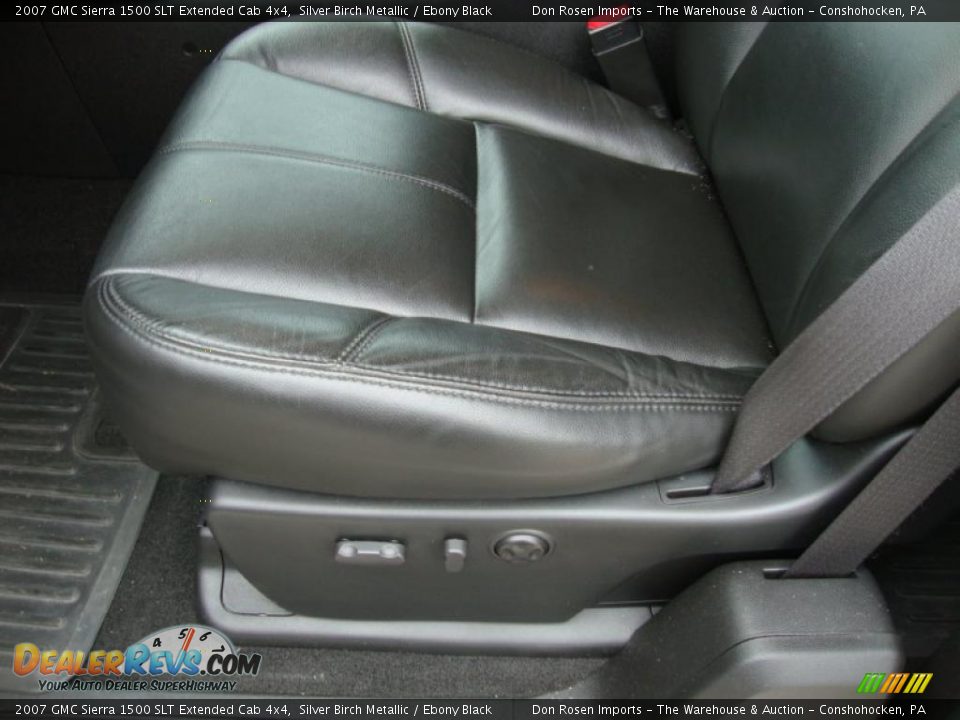2007 GMC Sierra 1500 SLT Extended Cab 4x4 Silver Birch Metallic / Ebony Black Photo #17