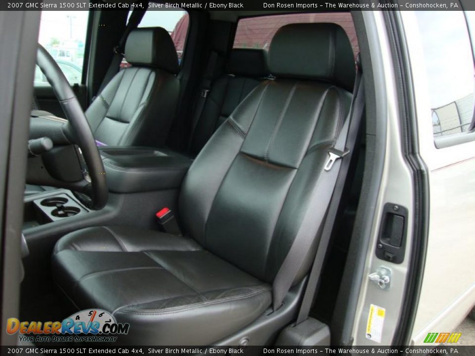 2007 GMC Sierra 1500 SLT Extended Cab 4x4 Silver Birch Metallic / Ebony Black Photo #19