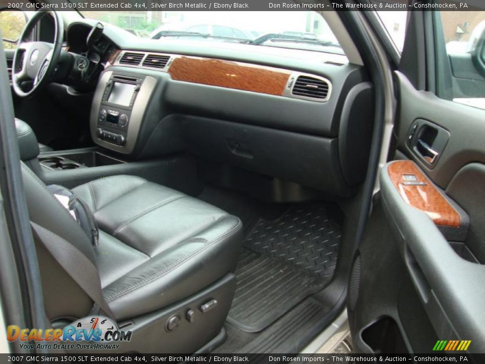 2007 GMC Sierra 1500 SLT Extended Cab 4x4 Silver Birch Metallic / Ebony Black Photo #20
