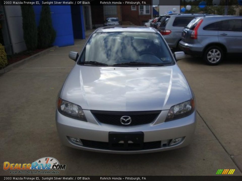 2003 Mazda Protege ES Sunlight Silver Metallic / Off Black Photo #10