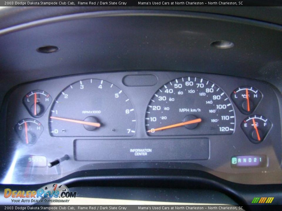 2003 Dodge Dakota Stampede Club Cab Flame Red / Dark Slate Gray Photo #20
