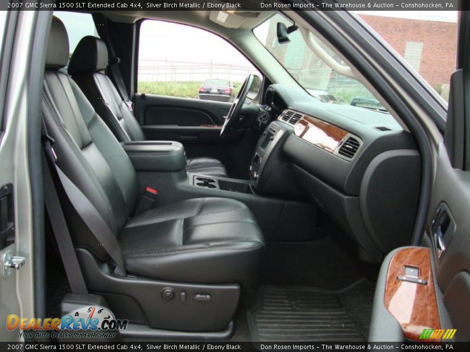 2007 GMC Sierra 1500 SLT Extended Cab 4x4 Silver Birch Metallic / Ebony Black Photo #22