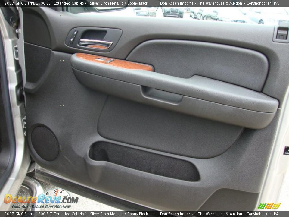 2007 GMC Sierra 1500 SLT Extended Cab 4x4 Silver Birch Metallic / Ebony Black Photo #23