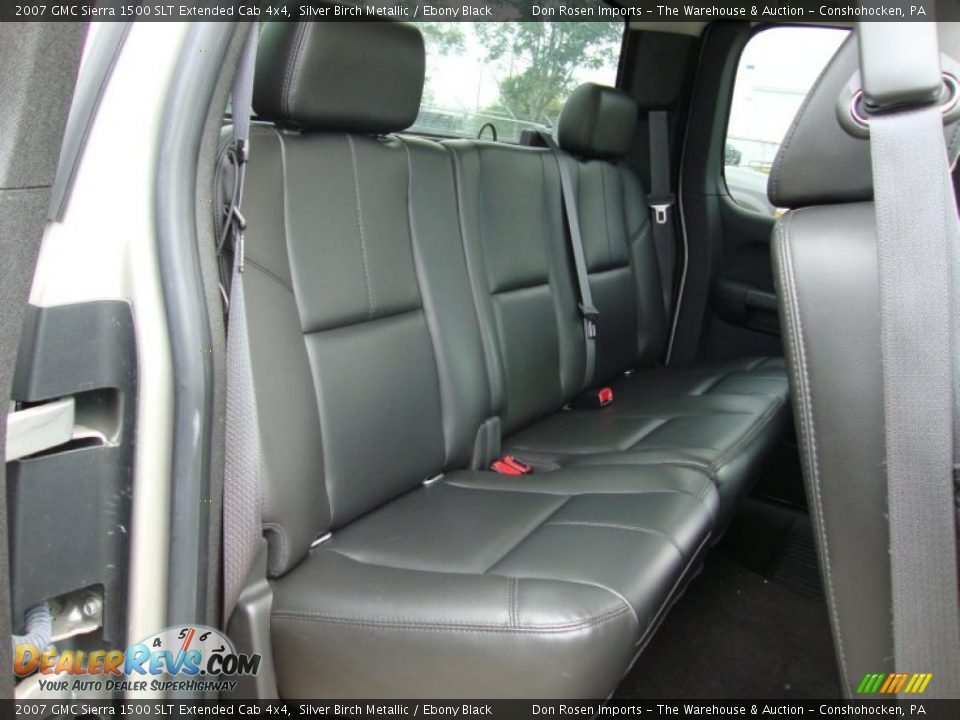 2007 GMC Sierra 1500 SLT Extended Cab 4x4 Silver Birch Metallic / Ebony Black Photo #24