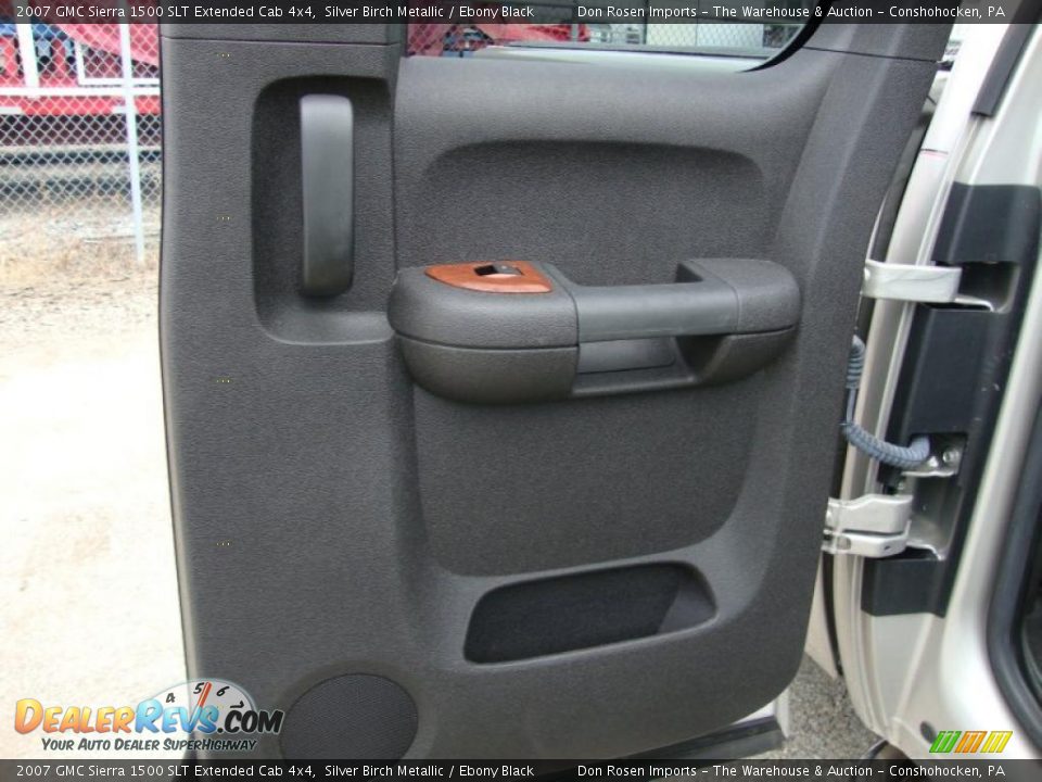 2007 GMC Sierra 1500 SLT Extended Cab 4x4 Silver Birch Metallic / Ebony Black Photo #25