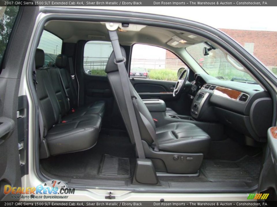 2007 GMC Sierra 1500 SLT Extended Cab 4x4 Silver Birch Metallic / Ebony Black Photo #26