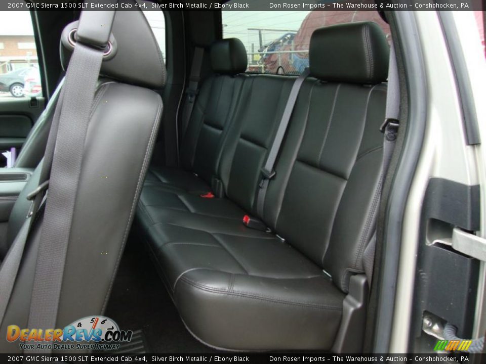2007 GMC Sierra 1500 SLT Extended Cab 4x4 Silver Birch Metallic / Ebony Black Photo #27