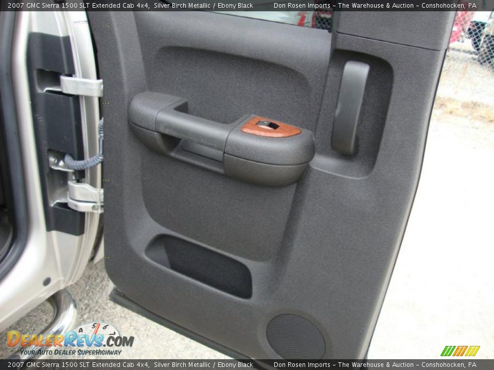 2007 GMC Sierra 1500 SLT Extended Cab 4x4 Silver Birch Metallic / Ebony Black Photo #28