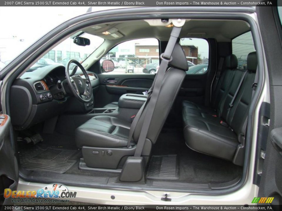 2007 GMC Sierra 1500 SLT Extended Cab 4x4 Silver Birch Metallic / Ebony Black Photo #29