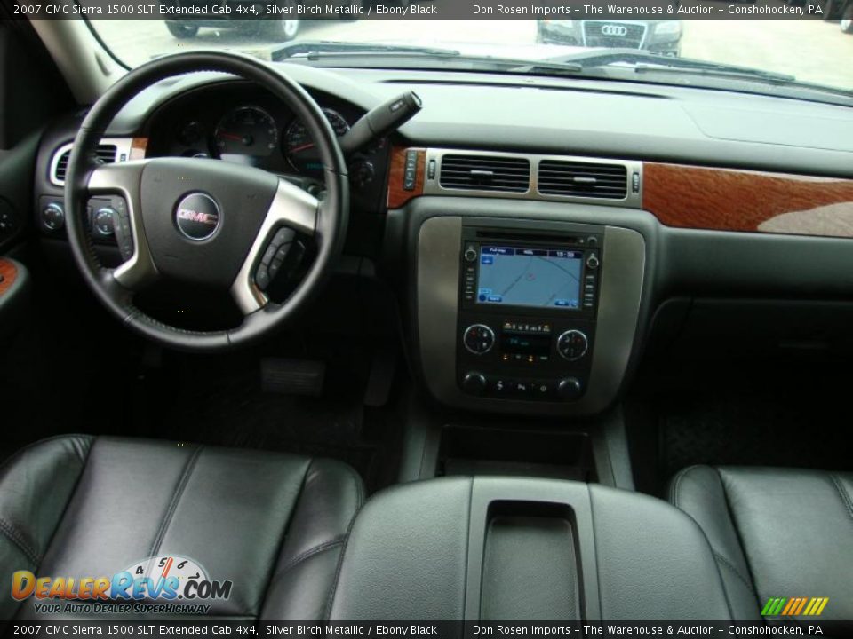 2007 GMC Sierra 1500 SLT Extended Cab 4x4 Silver Birch Metallic / Ebony Black Photo #30