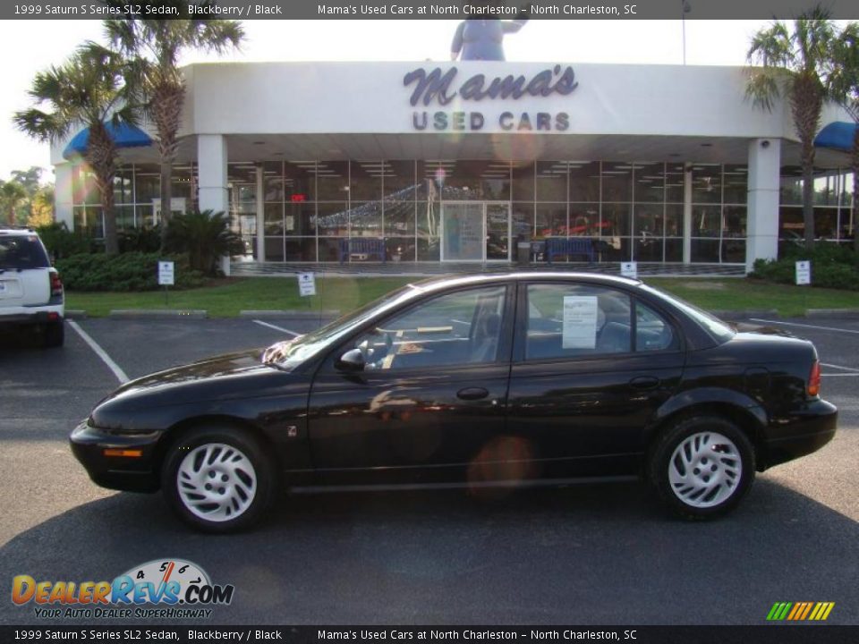 1999 Saturn S Series SL2 Sedan Blackberry / Black Photo #1