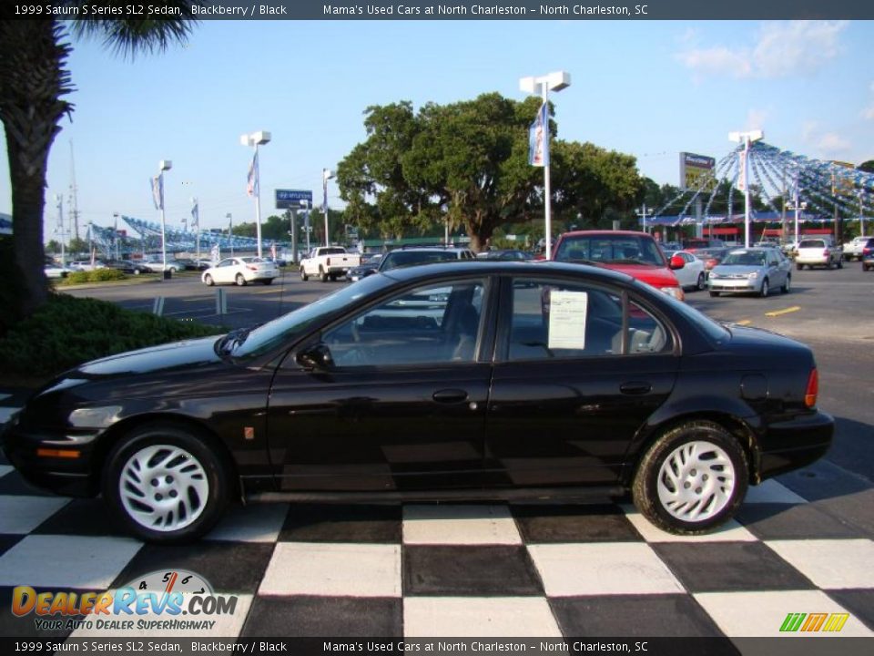 1999 Saturn S Series SL2 Sedan Blackberry / Black Photo #2
