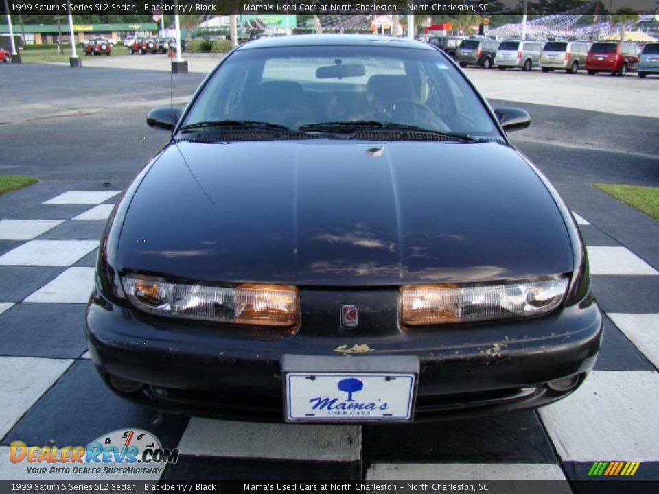1999 Saturn S Series SL2 Sedan Blackberry / Black Photo #4