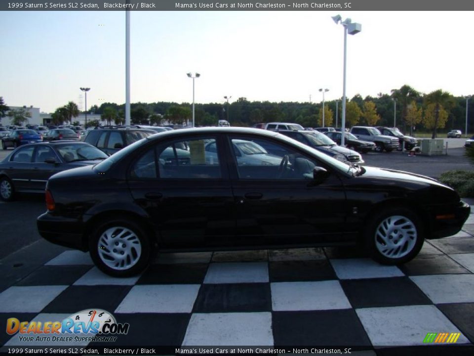 1999 Saturn S Series SL2 Sedan Blackberry / Black Photo #6