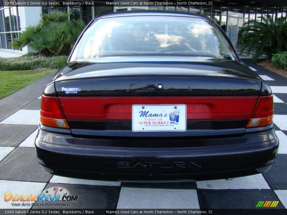 1999 Saturn S Series SL2 Sedan Blackberry / Black Photo #8
