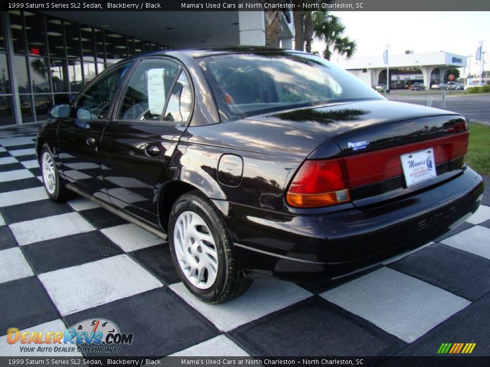 1999 Saturn S Series SL2 Sedan Blackberry / Black Photo #9