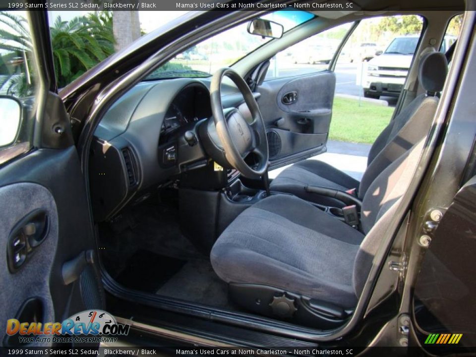 1999 Saturn S Series SL2 Sedan Blackberry / Black Photo #10