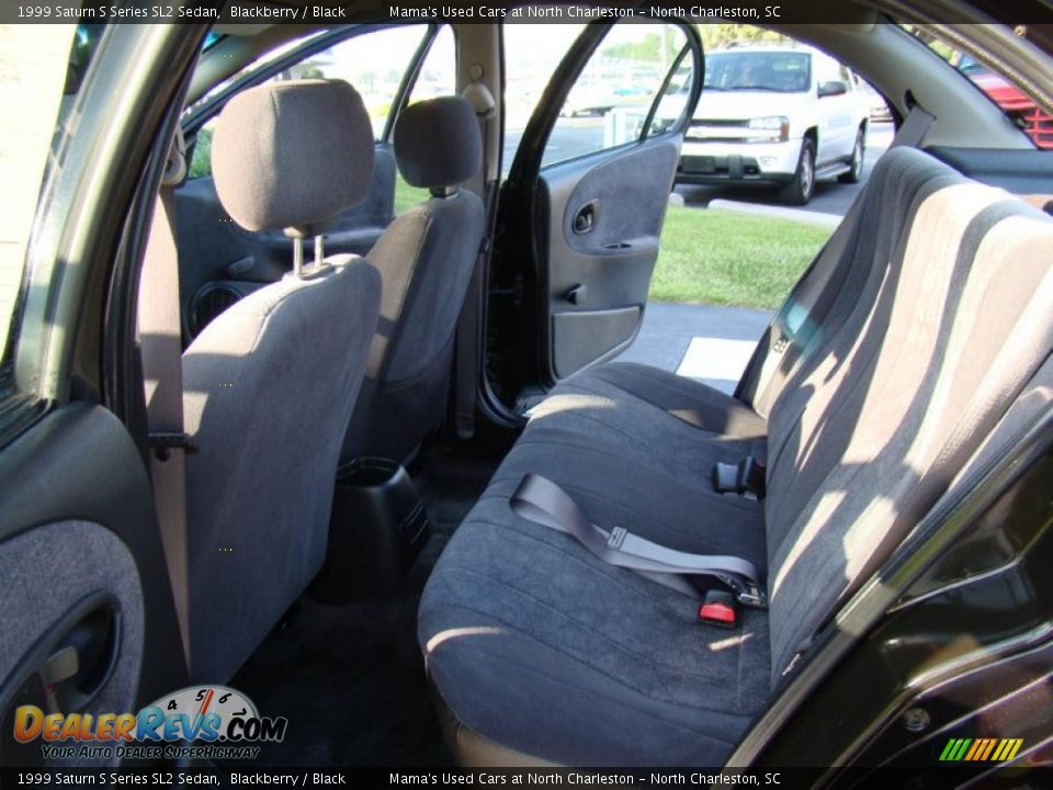 1999 Saturn S Series SL2 Sedan Blackberry / Black Photo #12