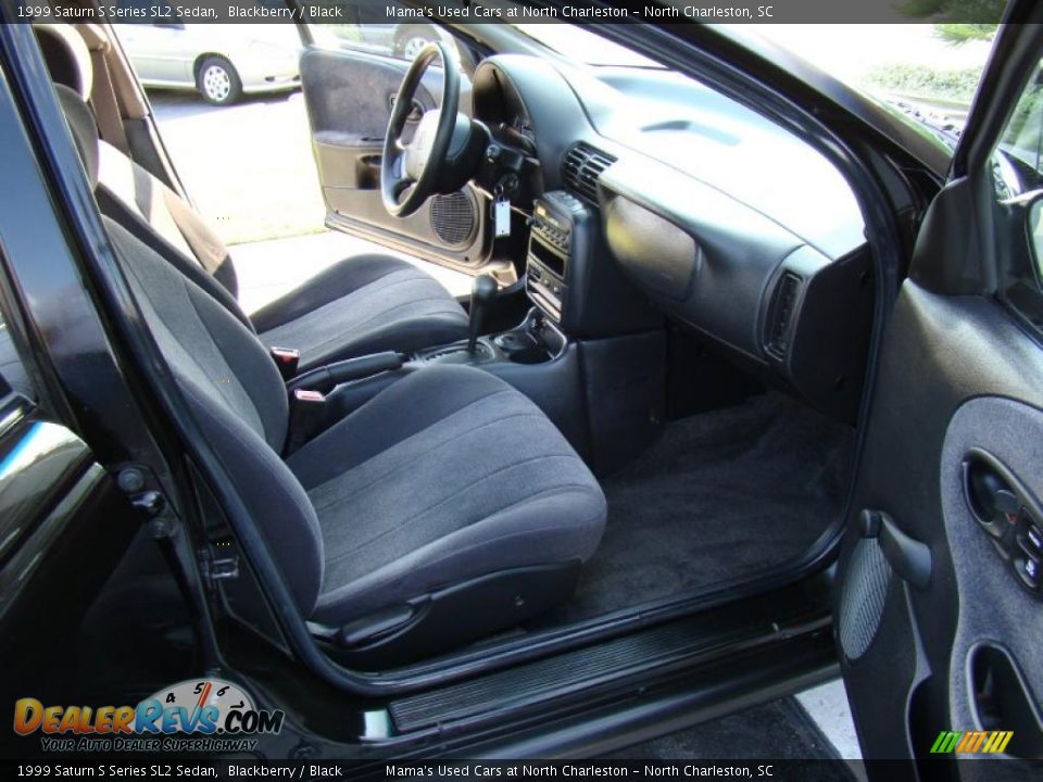 1999 Saturn S Series SL2 Sedan Blackberry / Black Photo #14