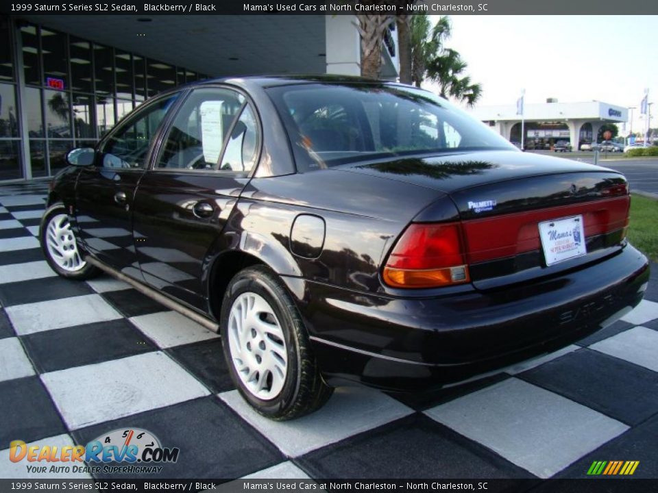 1999 Saturn S Series SL2 Sedan Blackberry / Black Photo #30