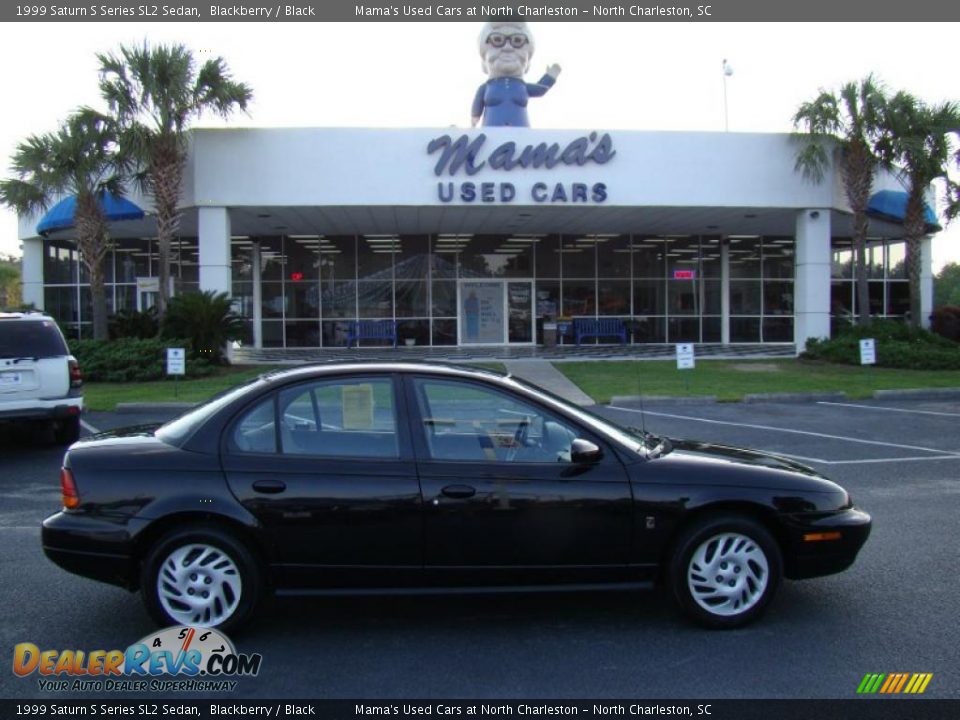 1999 Saturn S Series SL2 Sedan Blackberry / Black Photo #32