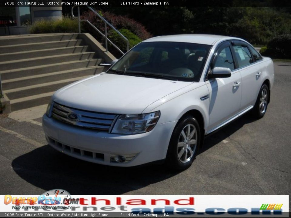2008 Ford Taurus SEL Oxford White / Medium Light Stone Photo #2
