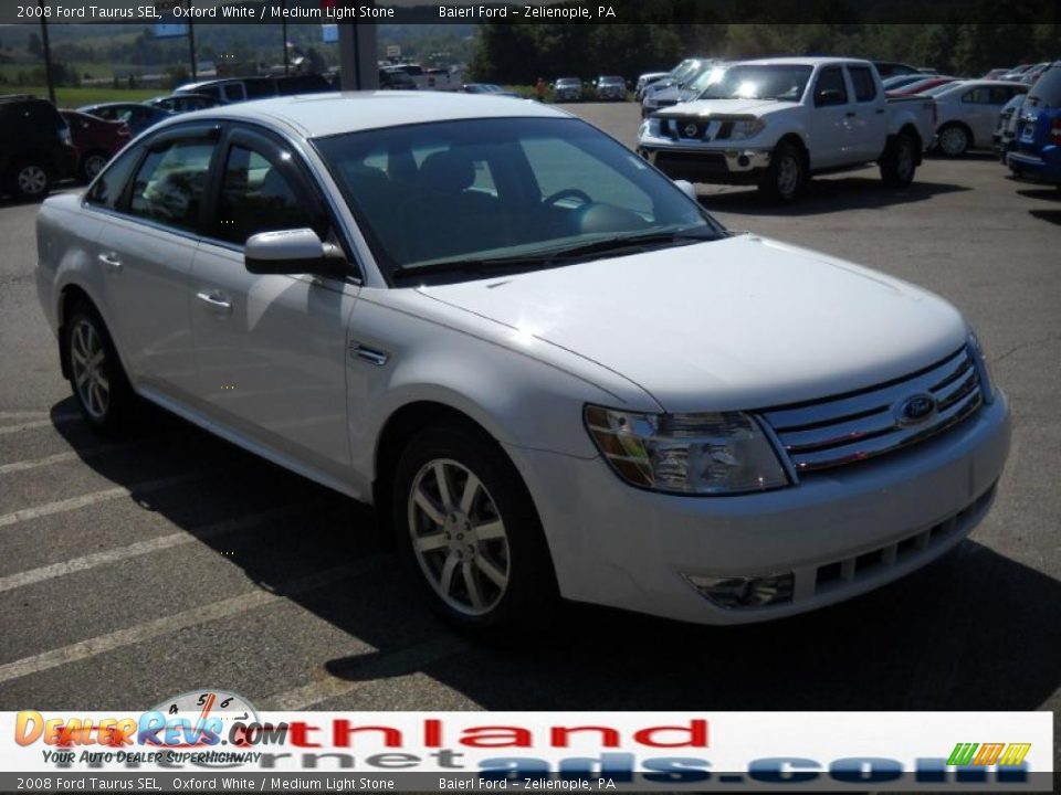 2008 Ford Taurus SEL Oxford White / Medium Light Stone Photo #4